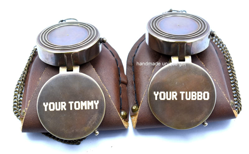 Your Tommy Your Tubbo ,go Confidently in The Direction Dual Compass Gift Set | 2 Brass Compasses Engraved with Special Quote | Great Gamer Gift - MCYT, Dream SMP, TommyInnit Fanart - BeesActive Australia