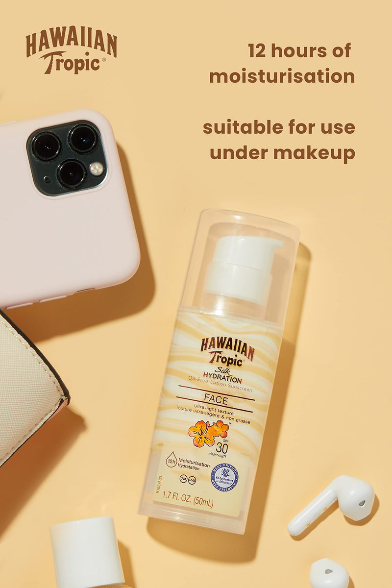 Hawaiian Tropic Silk Hydration Air Soft Face Protective Sun Lotion (SPF 30),50 ml (Pack of 1) - BeesActive Australia