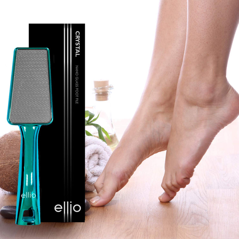 Ellio Crystal Nano Glass Double Sided Wet/Dry Foot File - Callus Remover Premium Pedicure Tool (1 Piece) - BeesActive Australia