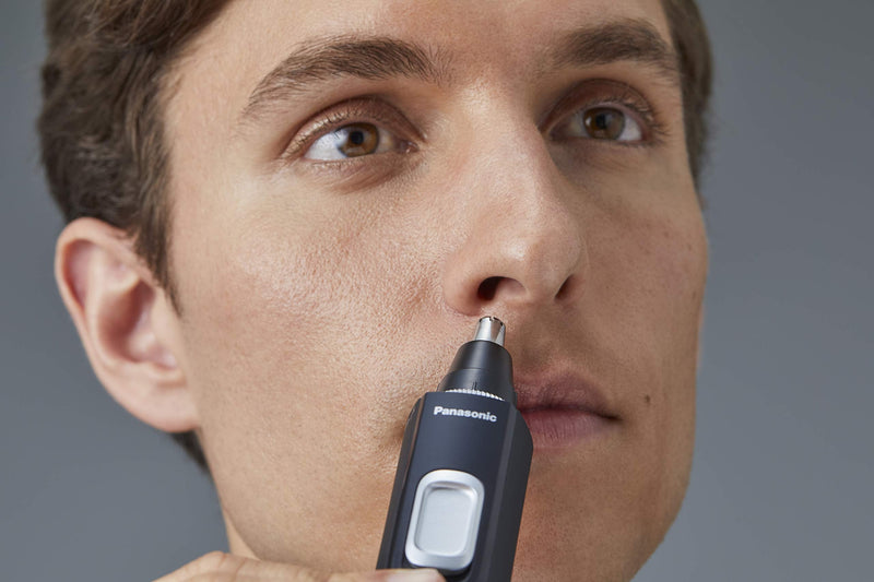 Panasonic Er-Gn300K503 Wet & Dry Nose Ear Brow Trimmer, Black, 3.8 x 3.4 x 16.4 cm - BeesActive Australia