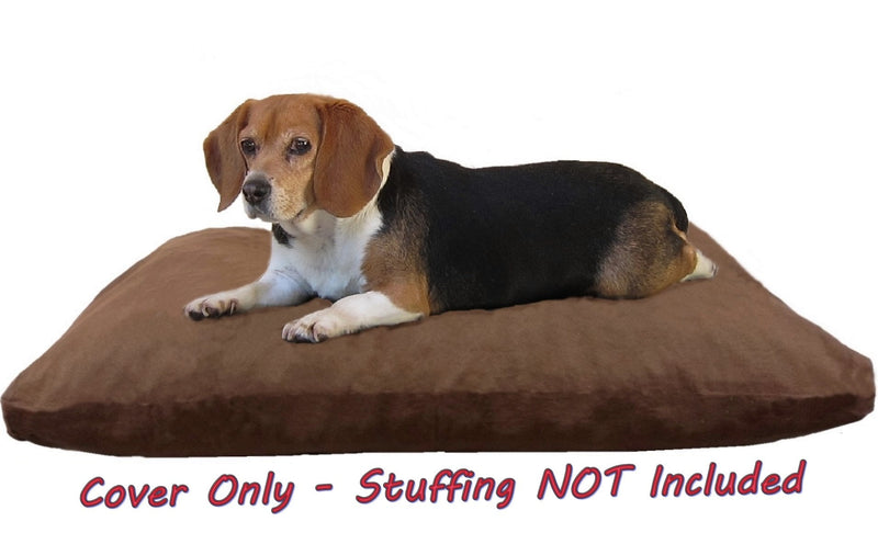 Dogbed4less Heavy Duty Chocolate Brown Denim Jean Dog Pet Bed External Cover for Small Medium to Extra Large Pet Bed - Replacement Cover only 37"X27"X4" - BeesActive Australia