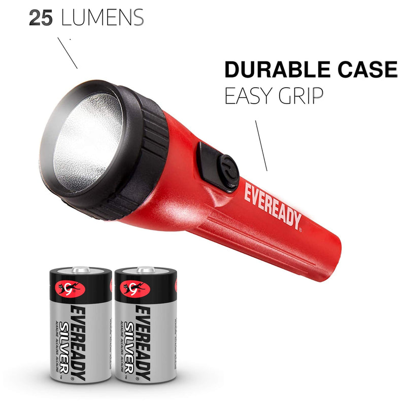 Eveready LED Flashlight Multi-Pack, Bright and Durable, Super Long Battery Life, Use for Emergencies, Camping, Outdoor, Batteries Included 2-pack: Blue/Red - BeesActive Australia