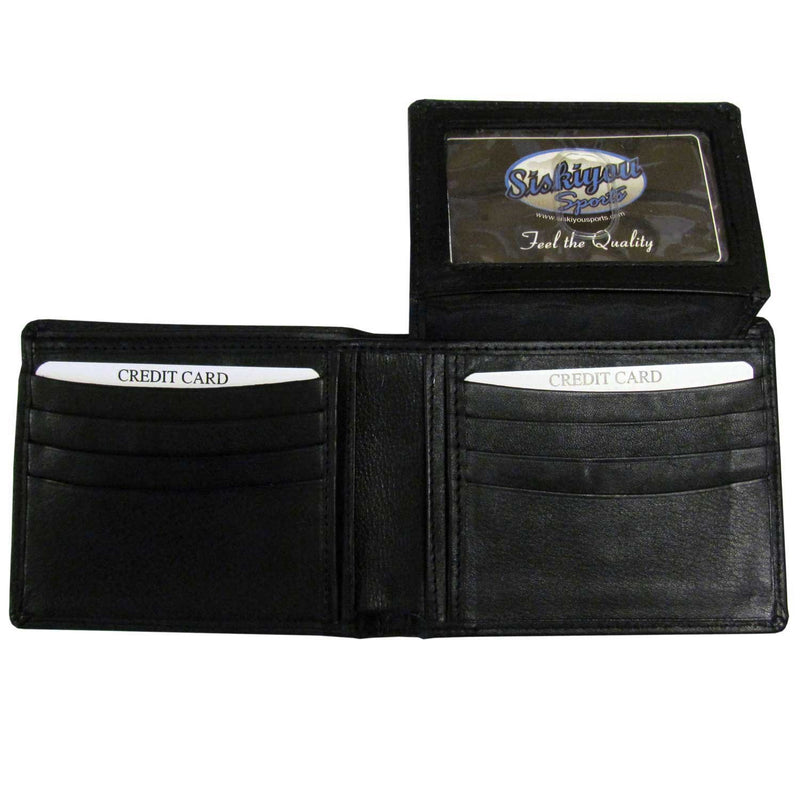 Siskiyou Men's Leather Bi-fold Wallet Arizona Cardinals One Size Black - BeesActive Australia