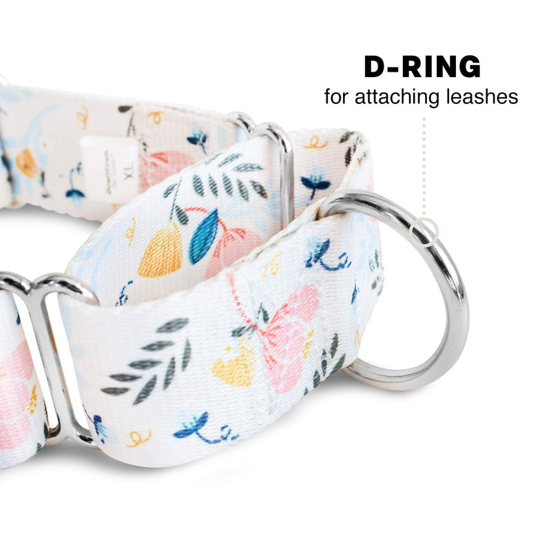 Downtown Pet Supply - Martingale Collar for Dogs - Dog Training Collar - Big, Wide & Thick Dog Collar - Escape-Proof, Weatherproof, Durable and Comfortable - Large: 14"-24.5" Floral - BeesActive Australia