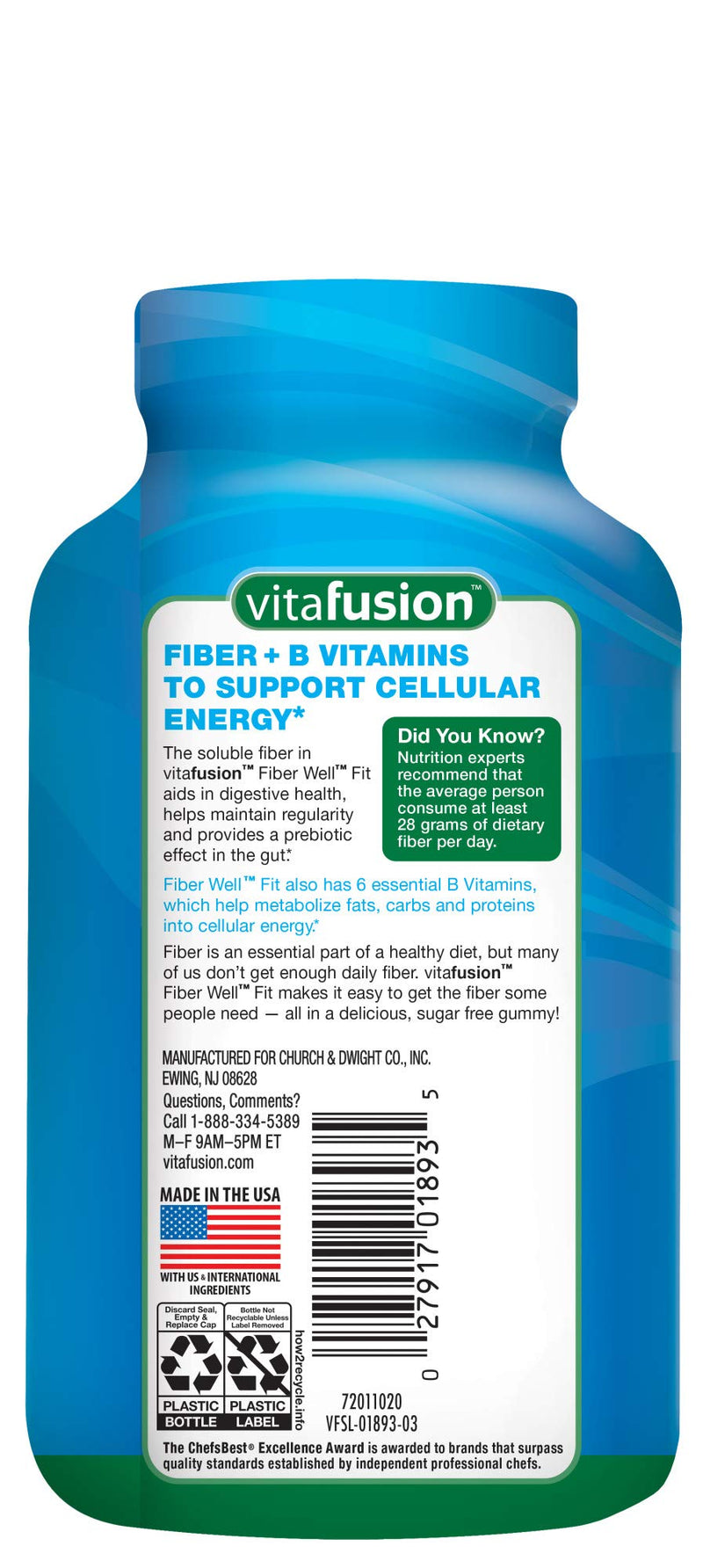 Vitafusion Fiber Well Fit Gummies Supplement, 90 Count (Packaging May Vary) - BeesActive Australia