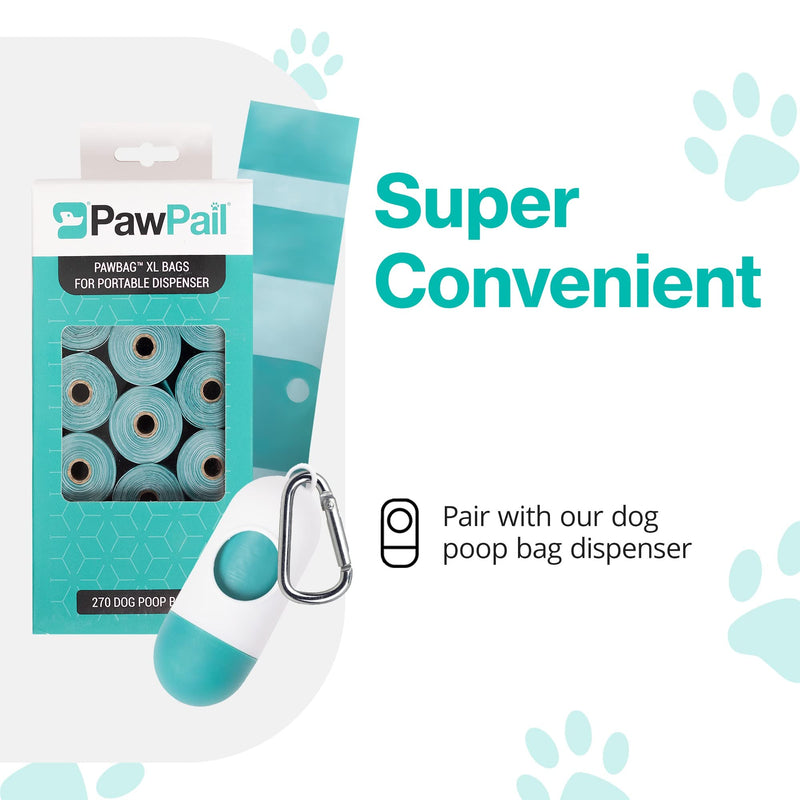 PawPail - Extra Large Poop Bags for Dogs, Scented Dog Poop Bags Refills for Dog Bag Dispenser, Leakproof Dog Waste Bags, Easy-Open Dog Bags for Poop, Fits Most Portable Dog Bag Holder for Leash - BeesActive Australia
