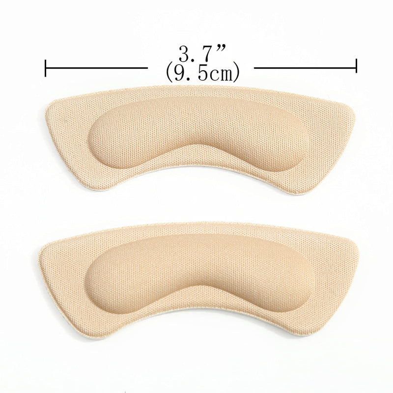 6 Pairs Soft Comfortable Heel Liners Self Adhesive Shoe Insoles Stickers Foot Care Protector (Beige) Beige - BeesActive Australia