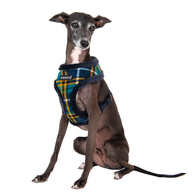 Puppia Winter Dog Harness Over-The-Head No Pull Cold Weather No Choke Warm Fleece Walking Training Adjustable for Small & Medium Dog NAVY _NORMAN Large - BeesActive Australia