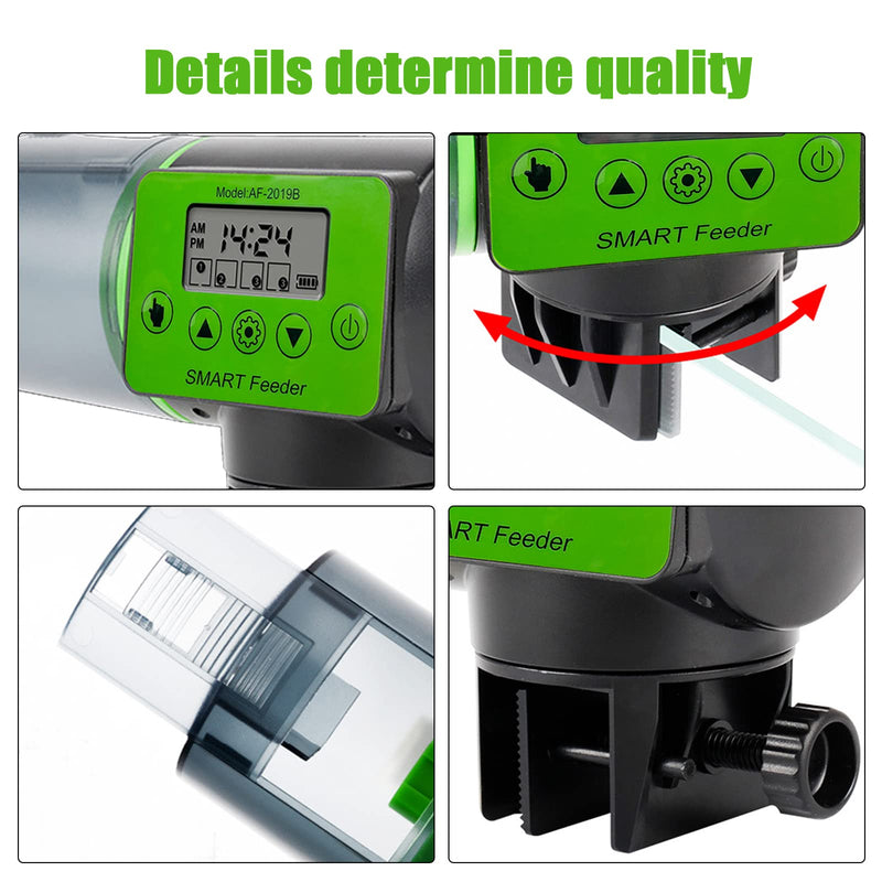 Smart Aquarium Mini Automatic Fish Feeder Vacation Auto Fish Tank Feeders with Timer Pet Feeding Dispenser LCD Fish Feeder Tool - BeesActive Australia