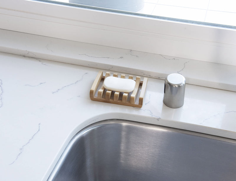 Bamboo Naturals Bar Soap Dish for Kitchen or Bathroom, Mildew and Odor Resistant - BeesActive Australia