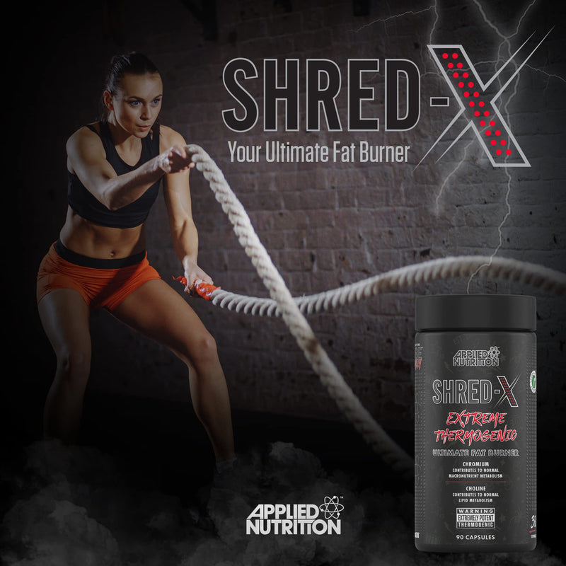 Applied Nutrition Shred X Fat Burner - ABE All Blak Everything Fat Burner, Thermo Weight Management (90 Capsules - 30 Servings) - BeesActive Australia