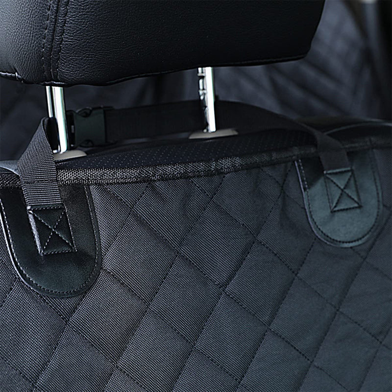 Dog Car Seat Cover, Universal Waterproof Non-Slip Backing Dog Seat Covers/Protectors with Buckle, Padded for Most Cars, SUV & MPV (Black) - BeesActive Australia