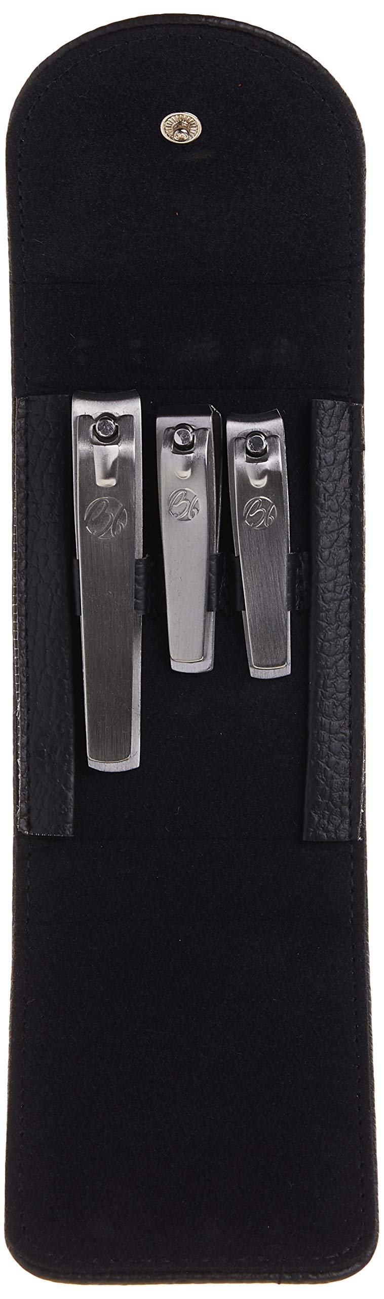 NAIL PRO 3-Piece Clipper Set with Case - 3 Stainless Steel Nail Clippers Including Fingernail & Toenail Nail Cutters for Groomed Nails - Manicure & Pedicure Kit for Men & Women - BeesActive Australia