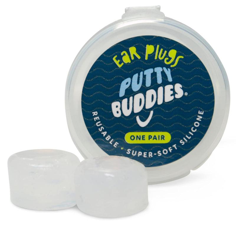 Putty Buddies Ear Plugs 10-Pair Pack - Soft Silicone Ear Plugs for Swimming & Bathing - Invented by ENT Physician - Block Water - Premium Swimming Earplugs - Doctor Recommended Clear - BeesActive Australia