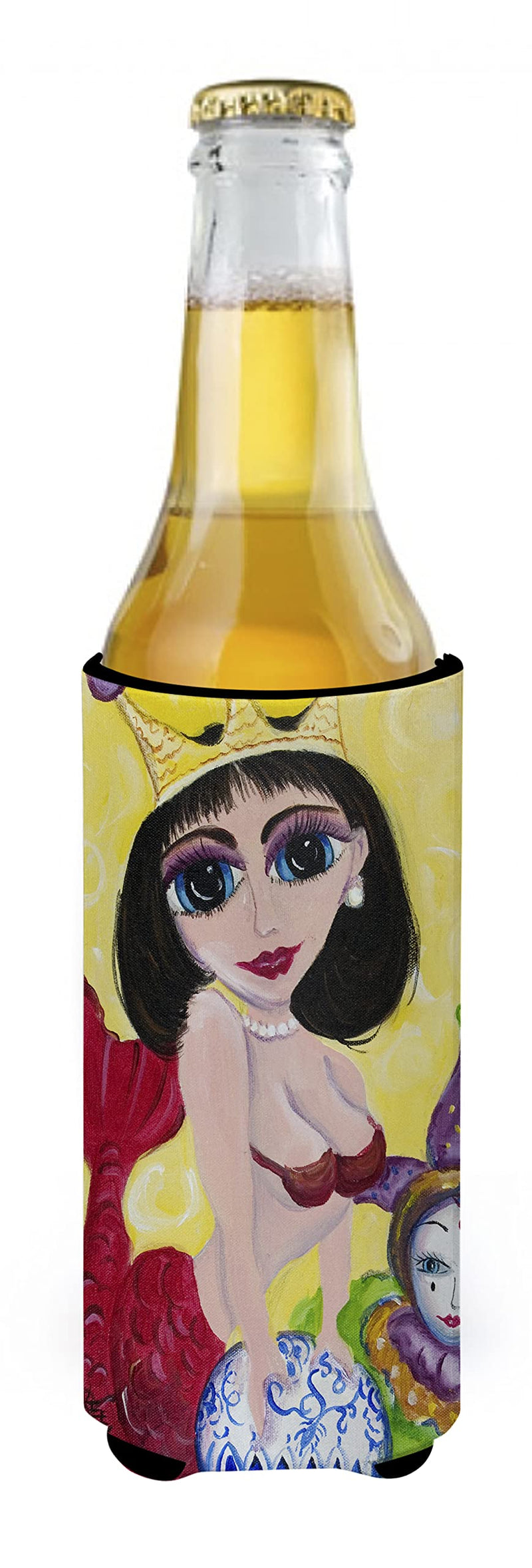 Caroline's Treasures JMK1180MUK Mardi Gras Queen Mermaid Ultra Beverage Insulators for Slim cans, Slim Can, Multicolor - BeesActive Australia