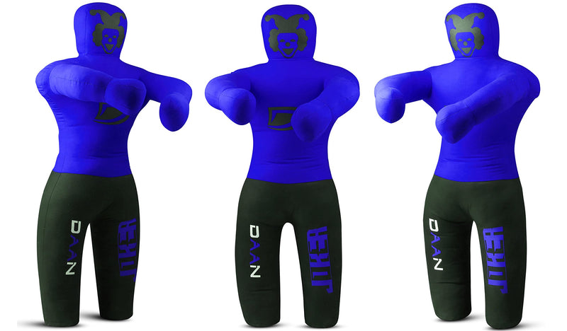 Daan Mma Grappling Dummy for Kids BJJ Wrestling Dummy Punching Bag MMA Brazilian Jiu Jitsu Children Judo Youth Throwing Boxing Dummy Dummies UNFILLED Blue / Black - BeesActive Australia