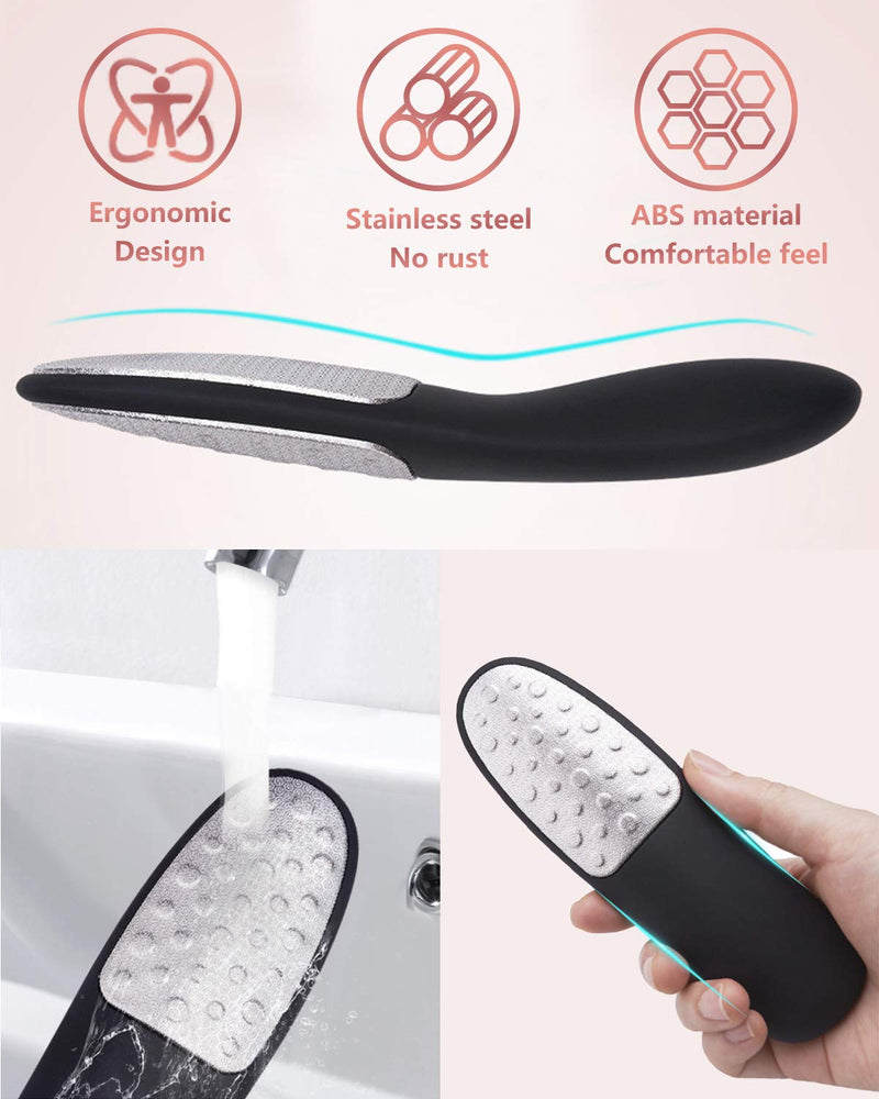 Evano Foot File Callus Remover Set Professional Foot Rasp Best Callus Shaver Salon Pedicure Foot Scrubber Foot Care Tools for Remove Hard Skin Surgical Grade Stainless Steel Foot File - BeesActive Australia