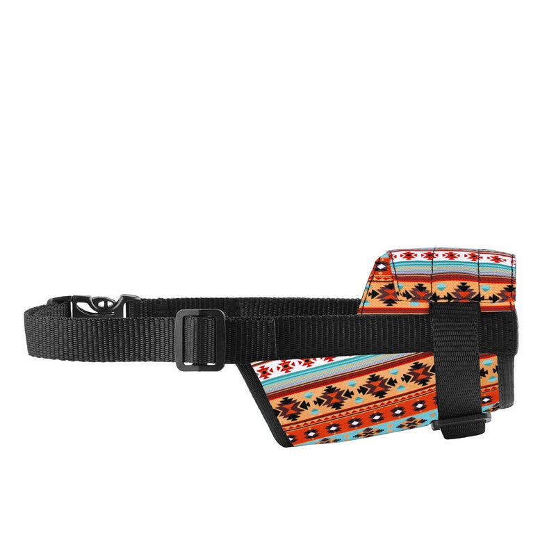 Murom Pattern Dog Muzzle for Small Medium Large Dogs Puppy Print Adjustable Breathable Tribal Pet Muzzles Anti Barking Biting Mouth Cover Southwest M/L - BeesActive Australia