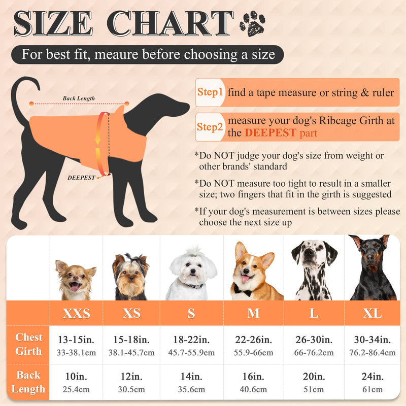 VIVAGLORY Dog Raincoat for Small Medium Large Dogs, Easy on & Off Pet Rain Clothes with Storage Bag, Reflective Lightweight Breathable Dogs Safety Vest Jackets for Outdoor Adventures, Walking, Hunting M (22"-26" chest girth) Orange - BeesActive Australia