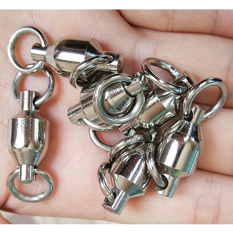 Ball Bearing Swivels Fishing High Strength Stainless Steel Fishing Snap Swivels Fishing Swivels Barrel Swivels Fast Rotation for Saltwater Freshwater 1 - BeesActive Australia