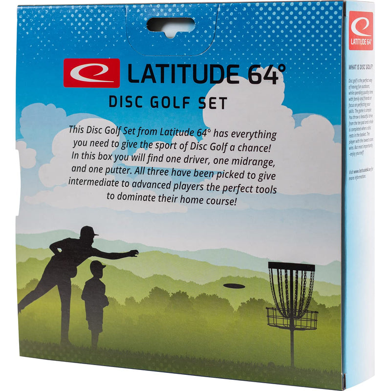 Latitude 64 Advanced 3 Disc Retro Burst Starter Set | Set Includes a Retro Keystone, Retro Fuse, and Retro Saint | Maximum Distance Frisbee Golf Driver | Frisbee Golf Stamp and Color Will Vary - BeesActive Australia