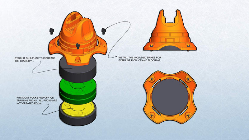 Hockey Dot Underpass-X Training Cones (Set of 4) Hockey Training Aid Uses Spare Stick, PVC- Hockey Stick Handling Aid - Hockey Dryland - Hockey Gift - Build Hockey Skill - BeesActive Australia