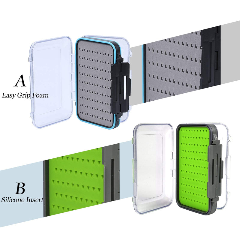 M MAXIMUMCATCH Maxcatch Fly Fishing Box Two-Sided Waterproof Easy Grip Foam Jig Fly Box Multiple Sizes X-Small-4.1''x 3''x 1.2'' - BeesActive Australia