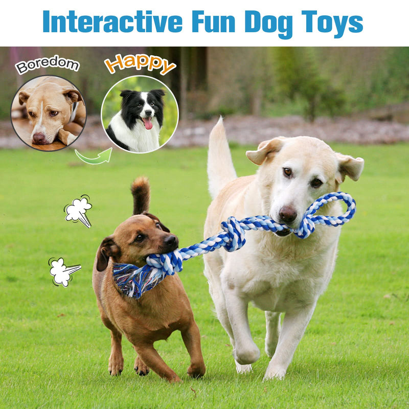 UPSKY Dog Rope Toys 2 Nearly Indestructible Dog Toys, Dog Toy for Medium to Large Breed, Dental Cleaning Chew Toys, Dog Tug Toy for Boredom, Dog Grinding Teeth, Dog Rope Toy for Aggressive Chewers - BeesActive Australia