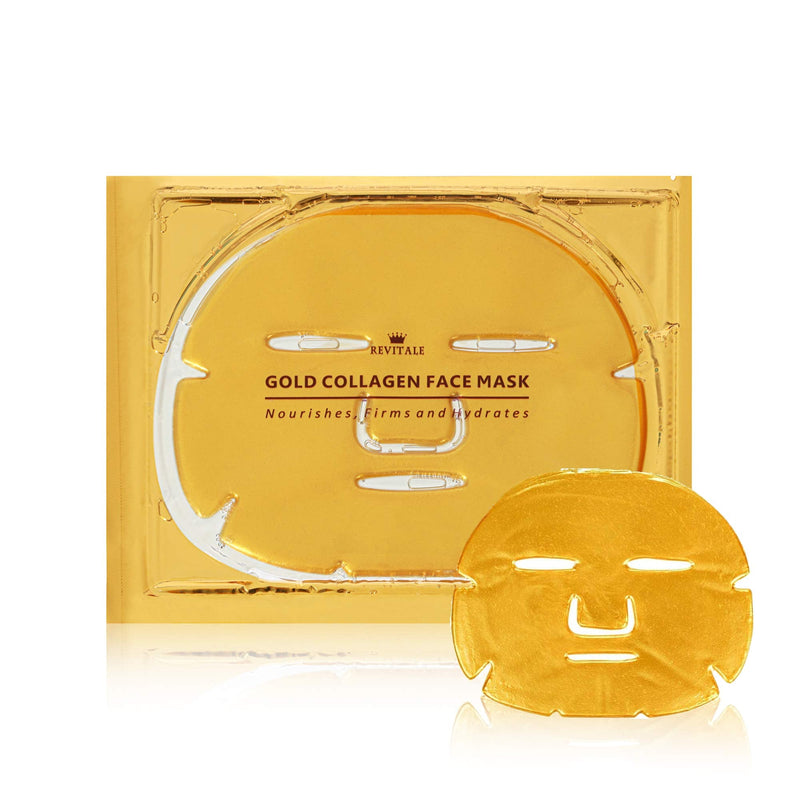 Revitale 24K Gold Face Mask - Enriched with Collagen (3 Pack) 1 Count (Pack of 3) - BeesActive Australia