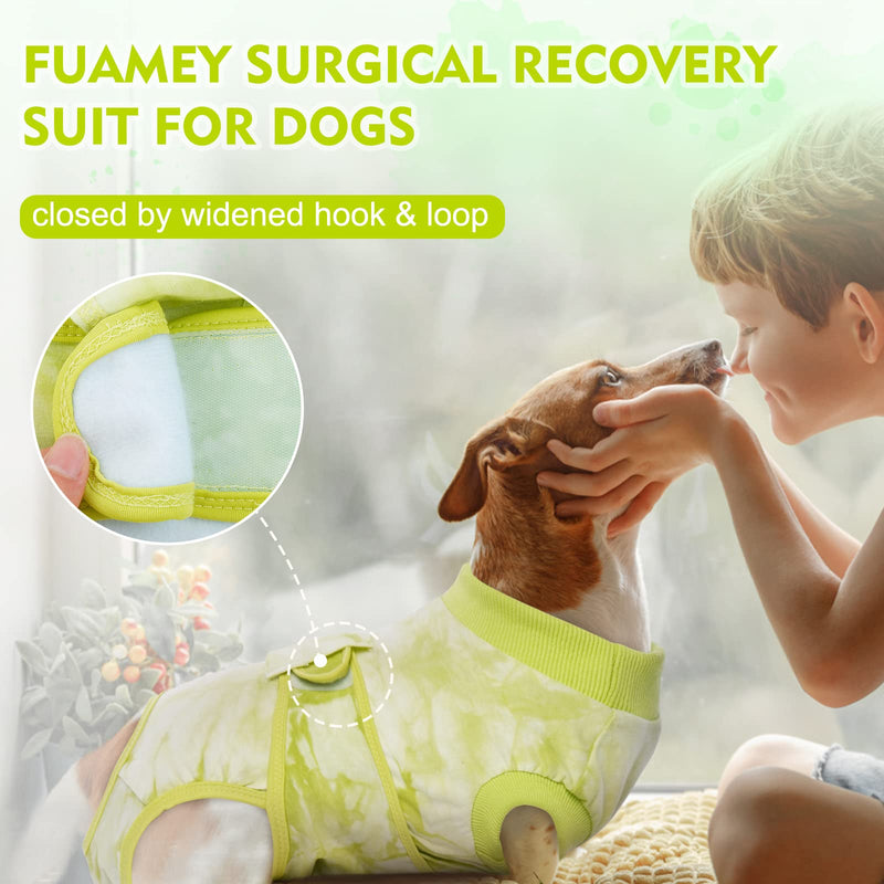 FUAMEY Recovery Suit for Dogs,Spay Suit for Female Dog,Neuter Suit for Male Dogs,Onesie Body Suits After Surgery,Puppy Cone E-Collar Alternative,Pet Abdominal Wounds Prevent Licking Surgical Shirts XL green - BeesActive Australia