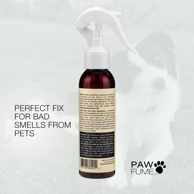 PAWFUME Stain & Odor Eliminator Pet Urine Enzyme Cleaner - Enzymatic Cleaner for Dog Urine Enzyme Cleaner - Cat Pee Enzyme Cleaner & Pet Stain and Odor Remover - Enzyme Cleaner for Cat Urine (4oz) Pack of 1 - BeesActive Australia