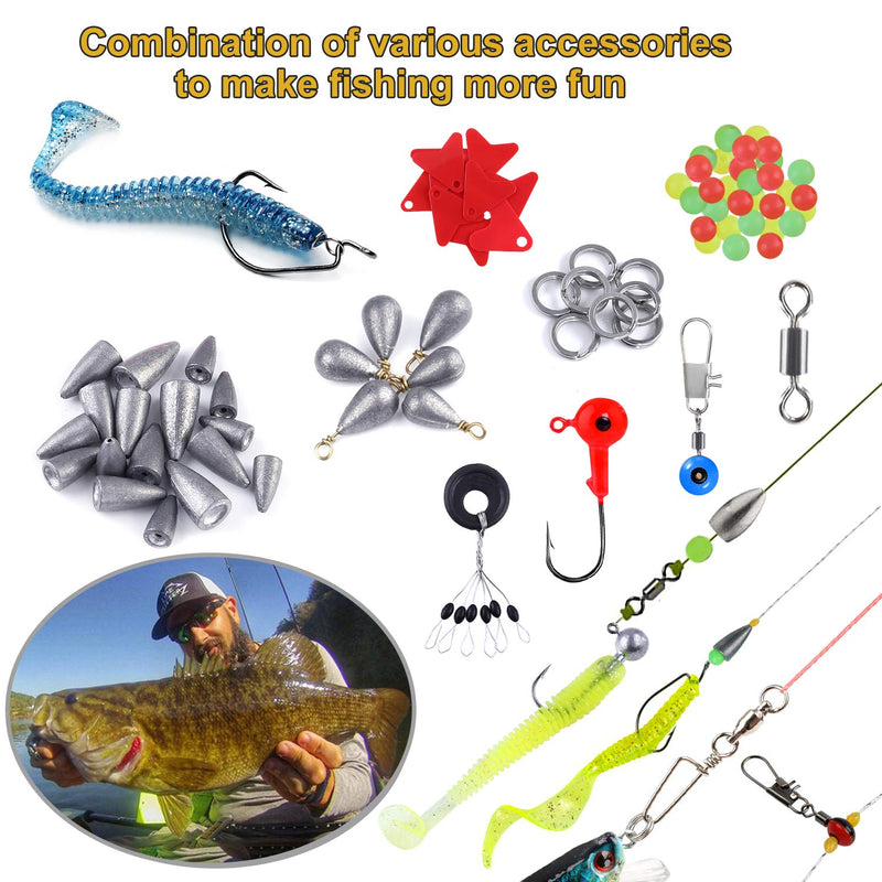 TOPFORT 187/230pcs Fishing Accessories Kit, Including Jig Hooks, Bullet Bass Casting Sinker Weights, Fishing Swivels Snaps, Sinker Slides, Fishing Set with Tackle Box 228pcs Fishing Accessories Kit - BeesActive Australia