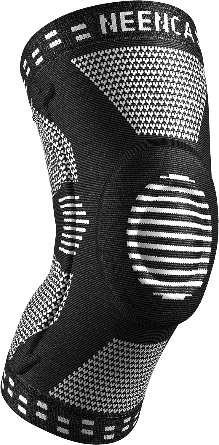 NEENCA Knee Brace for Knee Pain Relief, Compression Knee Sleeve with Patella Gel Pad & Side Stabilizers, Knee Support for Men Women, Meniscus Tear, Arthritis, Joint Pain, ACL, PCL,MCL, Runner, Workout Large Black - BeesActive Australia