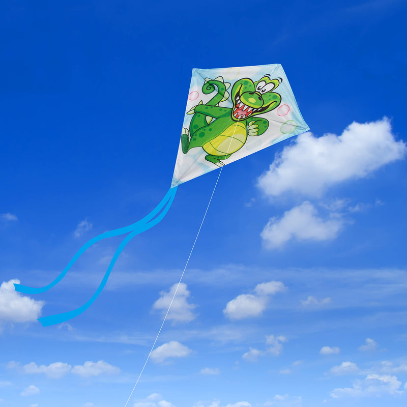 JEKOSEN 2022 New Magic Croc Kite for Kids and Adults with Tail Single Line String Easy to Fly for Beach Trip Park Family Outdoor Games and Activities - BeesActive Australia