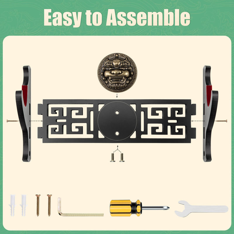 Ekkhysis Legendary Creatures Sword Wall Mount Hook Katana Holder Display Hanger for Tanto Samurai Sword Rapier Lightsaber Cosplay Blade Tanjirou Demon Slayer Weapon Stand Kylin-1tier - BeesActive Australia