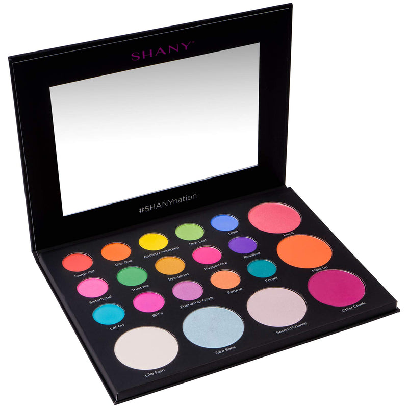 SHANY Revival Remix Palette - 21-Color Eye & Cheek Palette with 15 Matte and Shimmer Eyeshadows, 3 Highlighters and 3 Blushes - BeesActive Australia