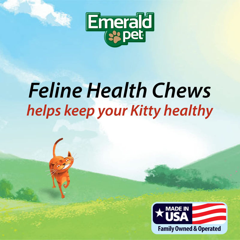 Emerald Pet Feline Health Chews UT Support — Natural Grain Free Urinary Tract Health Cat Chews — Cat Supplements with Cranberry, Chicory Root, and Dandelion Leaf Extract — Made in USA, 2.5 oz Single Pack - BeesActive Australia