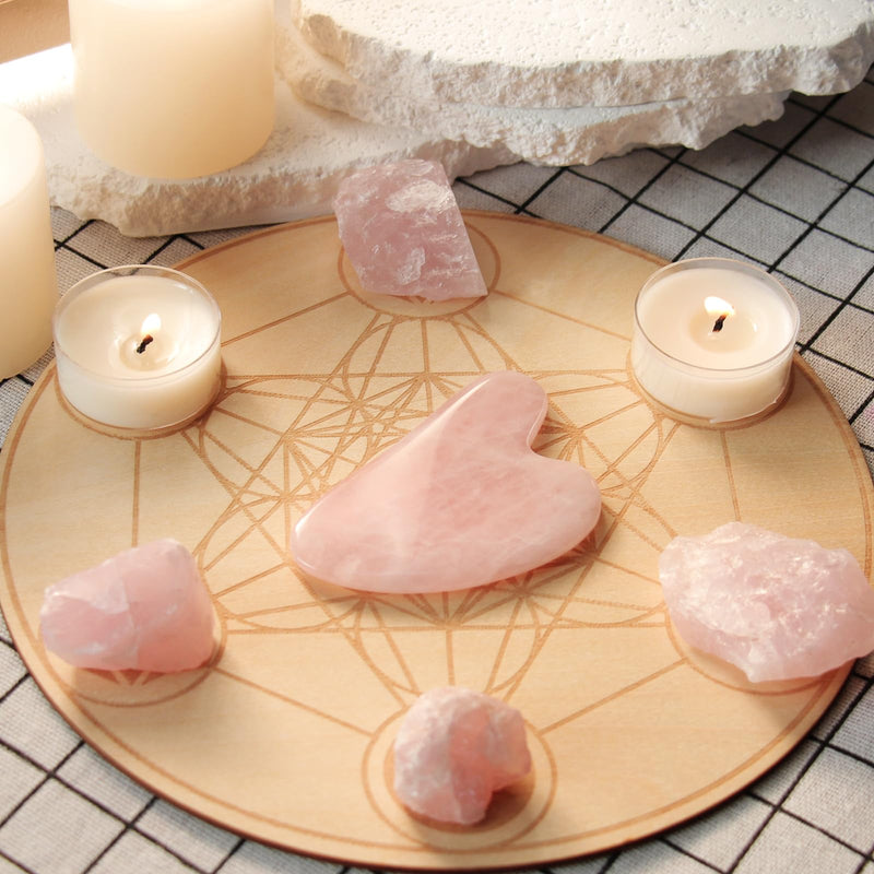 BAIMEI Gua Sha Facial Tool for Self Care, Guasha Tool for Face and Body Treatment, Made of Rose Quartz, Relieve Tensions and Reduce Puffiness - BeesActive Australia
