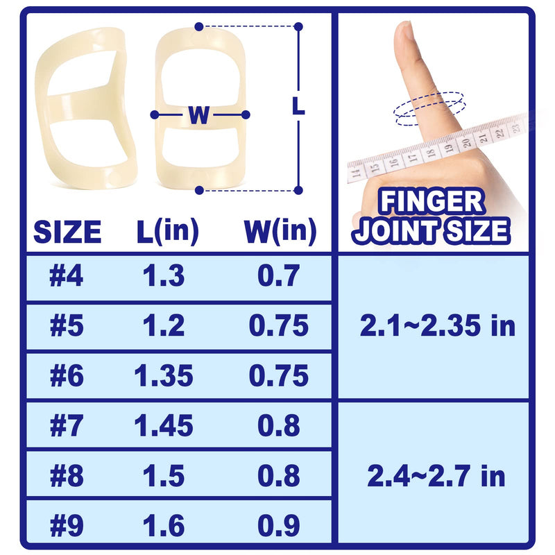 10Pcs Oval Finger Splints & Sleeves Kit, 6 Graduated Oval Trigger Finger Splint & 4 Finger Sleeves for Trigger/Mallet/Arthritis/Straightening, Finger Brace Support for Thumb/Middle/Ring/Index/Pinky(Size 4,5,6,7,8,9) - BeesActive Australia