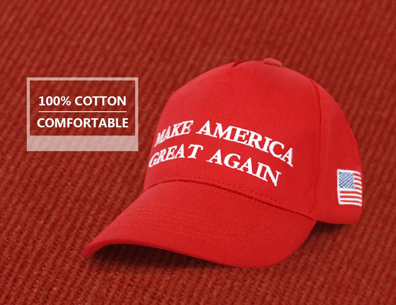 DISHIXIAO Make America Great Again Adjustable Baseball Caps, Unisex Snapback Sports Hat Red-2 - BeesActive Australia