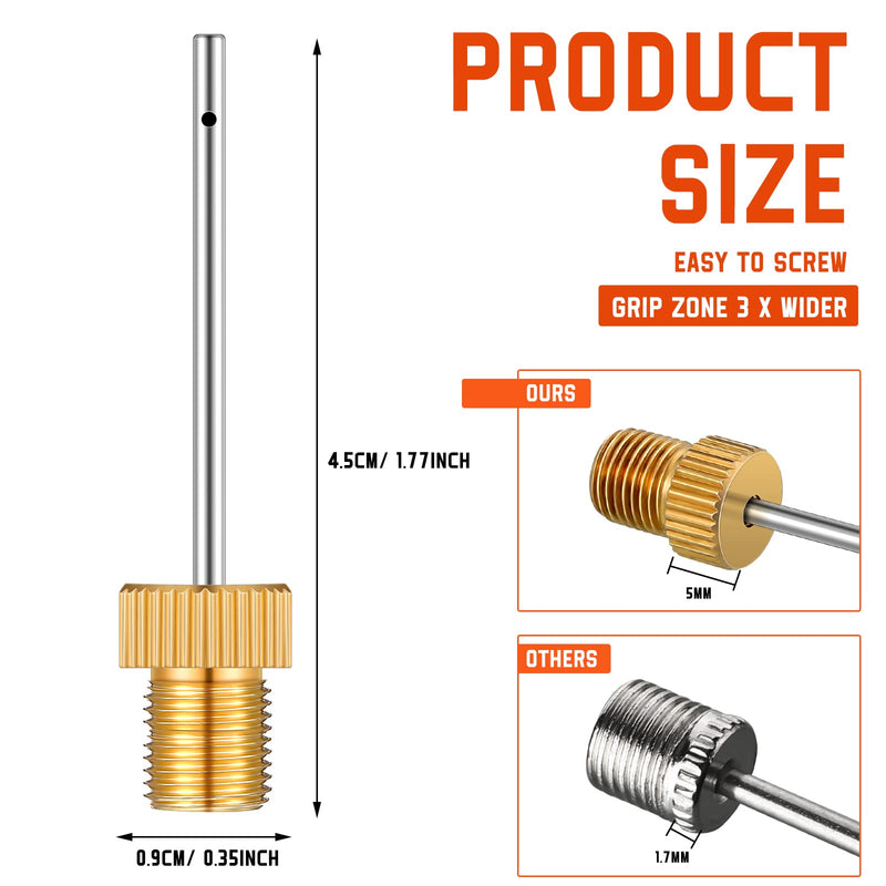 Jinei 36 Pcs Brass Ball Needle with Storage Air Pump Inflation Needles Ball Pump Pin Inflation Devices and Accessories for Blowing up Basketball Rugby Soccer Volleyball Beach Ball Yoga Ball - BeesActive Australia