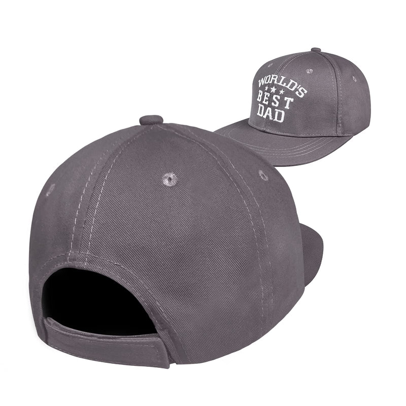 YOULEY Birthday Gifts Snapback Hats for Men Adjustable Flat Visor Trucker Hats for Father with Embroidery Gray - BeesActive Australia