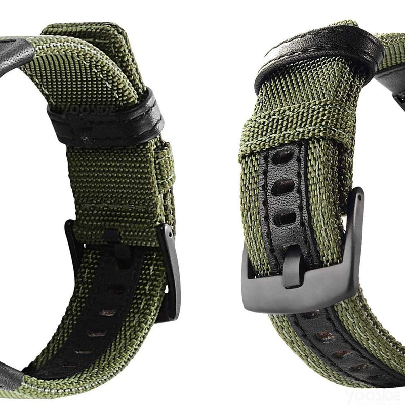 [AUSTRALIA] - YOOSIDE Fenix 5/Fenix 6 Watch Band, 22mm QuickFit NOTA Nylon Durable Wristband Strap for Garmin Fenix 5/5 Plus,Fenix 6,Instinct,Quatix 5, MARQ,Forerunner 935/945,Fit Wrist 6.3-8.66inch (Green) Green 