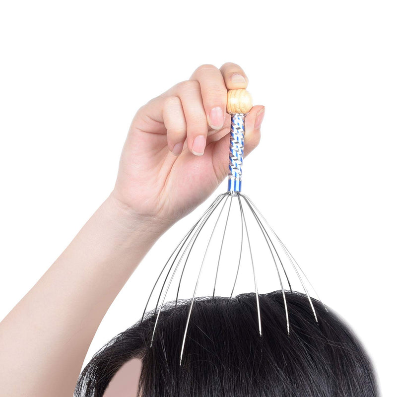 Scalp Massage Kit - 2X Scalp Scratcher, 1x Roller Ball Claw Massager and 1x Shampoo Massage Brush - Relaxes and Rejuvenates - Stimulates Blood Circulation - Keeps Your Scalp Clean and Healthy - BeesActive Australia