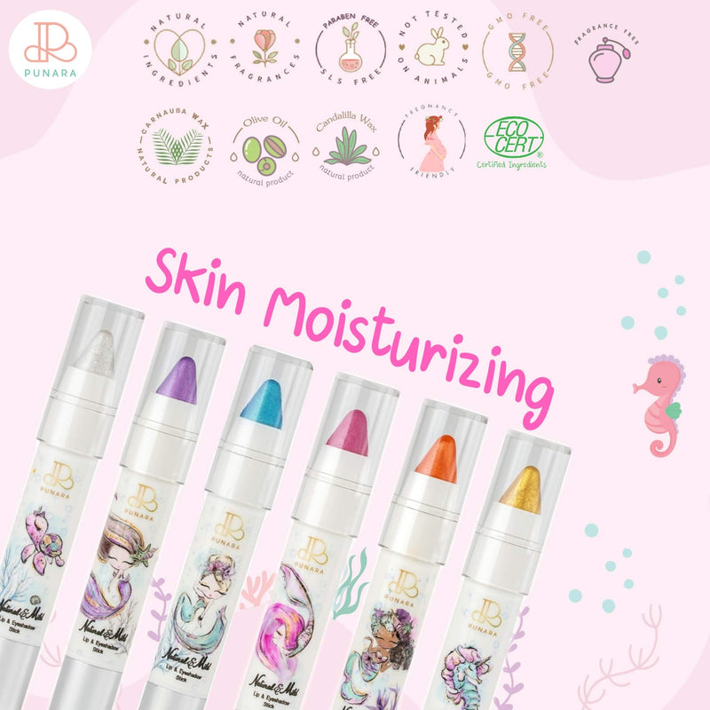 PUNARA Organic & Natural Eyeshadow & Lip Crayon Stick, Safe and Gentle for Kids (Koralline) - BeesActive Australia