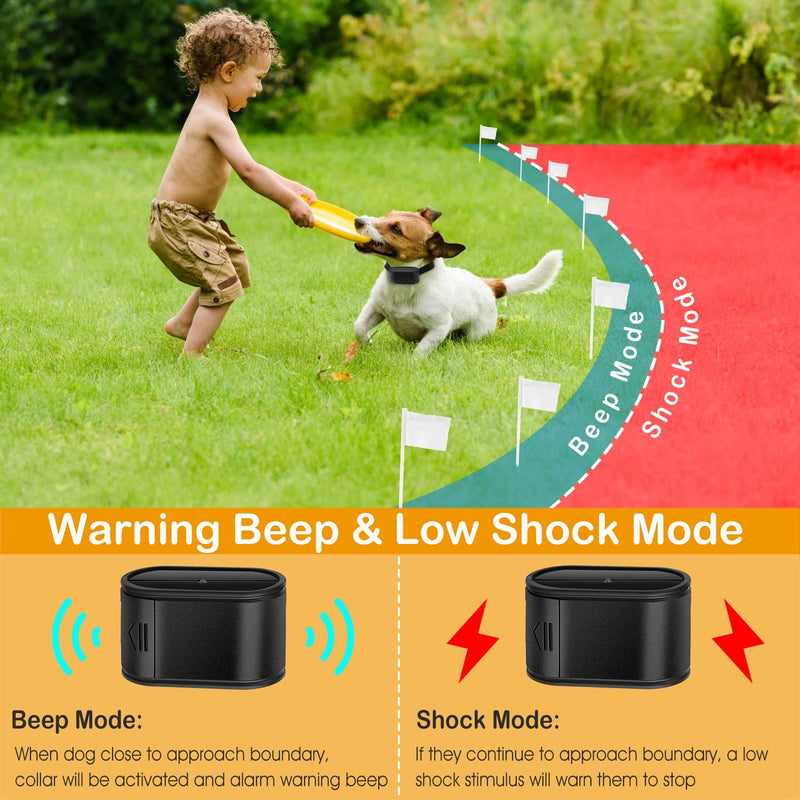 iMounTEK Electric Dog Collar Receiver Anti-Bark Dog Deterrent Training Collar with Beep Shock Modes for Dog Fence System Water Resistant Collar Receiver for Small Medium Large Dog - BeesActive Australia