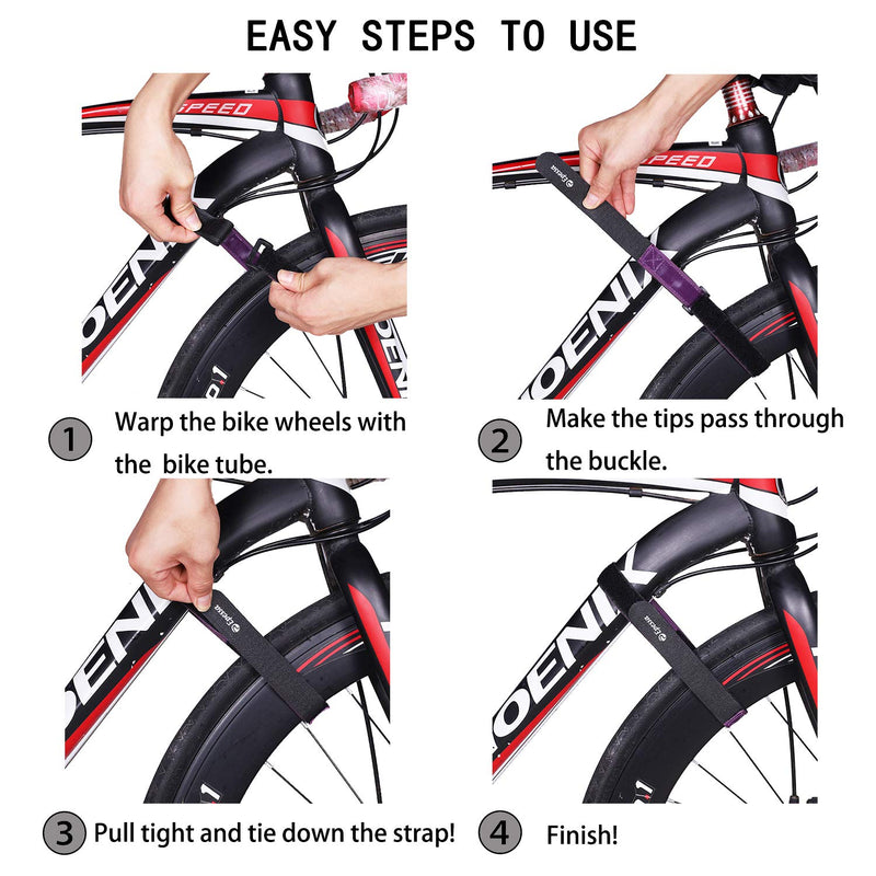 Epessa Bike Rack Strap Bike Wheel Stabilizer Straps,Stonger Grip with Gel,Adjustable - BeesActive Australia