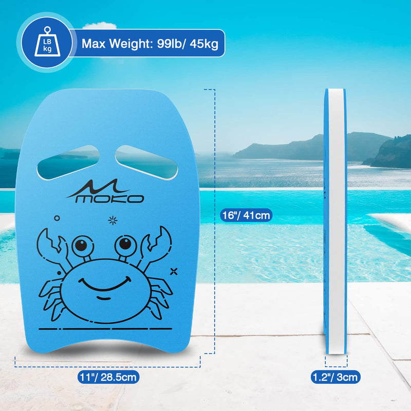 MoKo Swim Kickboard, Cartoon Swimming Training Kick Board Pool Exercise Equipment Promote Natural Swimming Position Water Fun Tool for Kids Sky Blue - BeesActive Australia