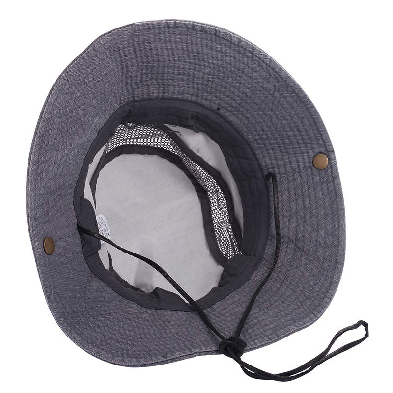 [AUSTRALIA] - Obling Sun Hat, Fishing Hat UPF 50 Wide Brim Bucket Hat Safari Boonie Hat Grey 