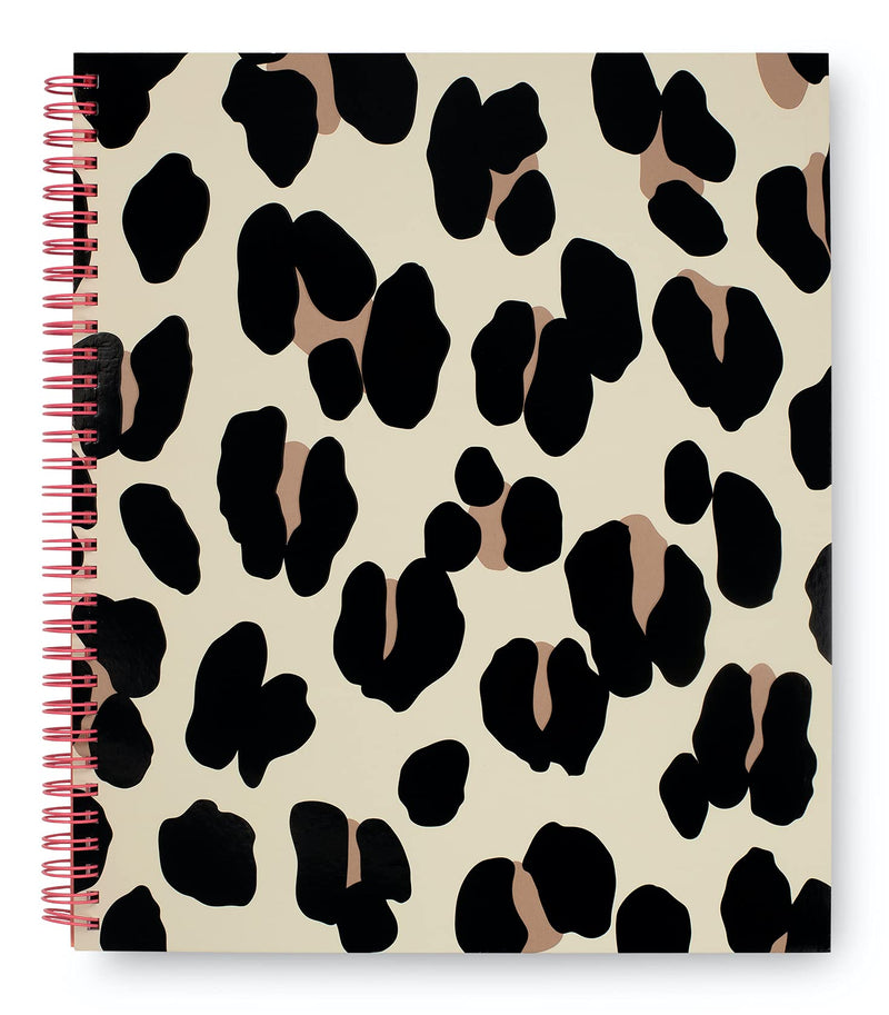 Kate Spade New York Leopard Large Spiral Notebook, 11" x 9.5" with 160 College Ruled Pages, Forest Feline - BeesActive Australia